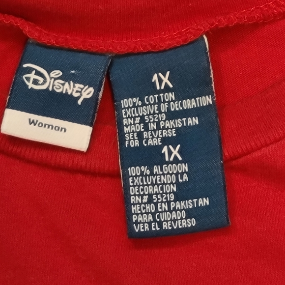 Disney's Mickey Mouse Red plus size Women's T Shirt 1XL - Picture 6 of 6